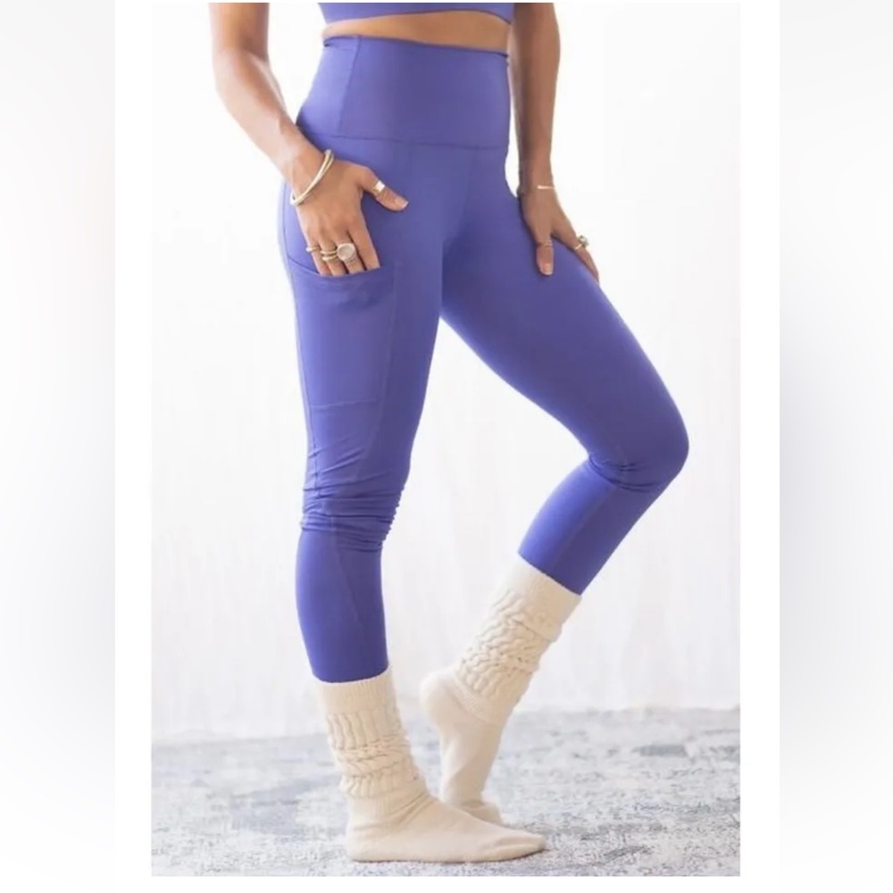 Mika Yoga Wear Leia Pant Women’s XS High Rise Stretch Legging Light Purp…